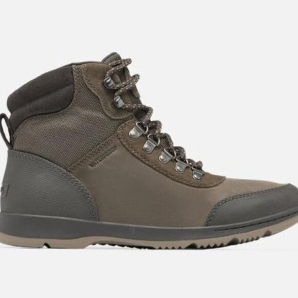 NIB Sorel Men's ANKENY II Waterproof Leather Hiker Boots Size 9 Major, Wet Sand - Picture 2 of 9